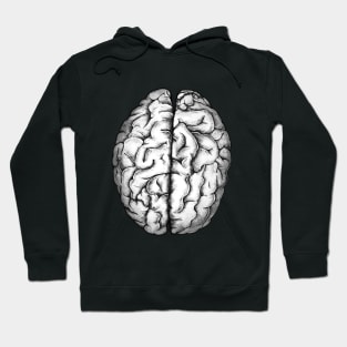 Brain human anatomy,vintage style, mental, watercolor Hoodie